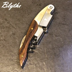 Hot sale  gift stainless steel wooden custom wine beer bottle opener