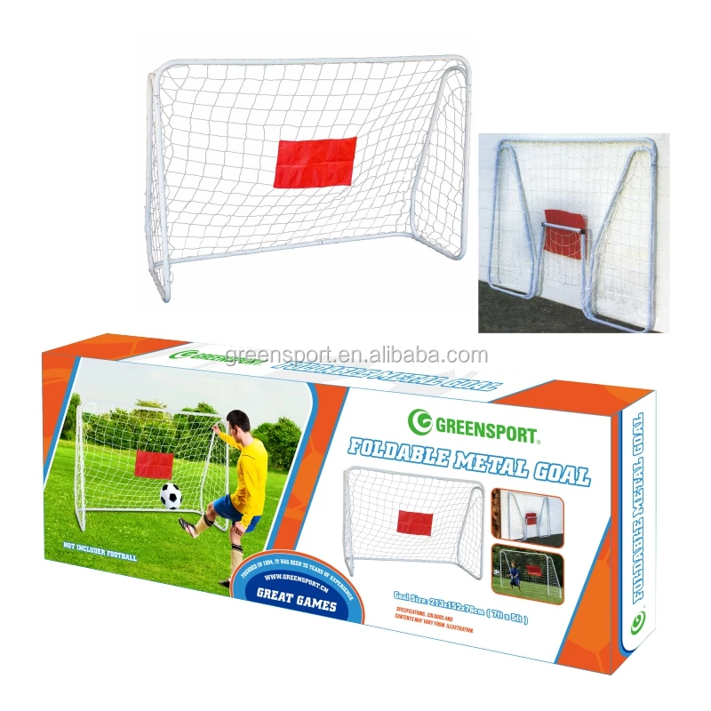 Best seller  METAL soccer goal METAL folding soccer goal  soccer goal with shooting target