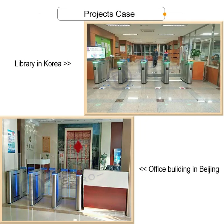 
Pro Factory Supplier Durable Quality Ai Face Recognition Turnstile Gate With Alarm Sensor 
