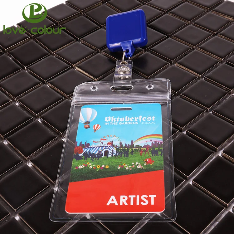 Заводской индивидуальный выдвижной держатель для удостоверения личности/пластиковый держатель для Бейджа