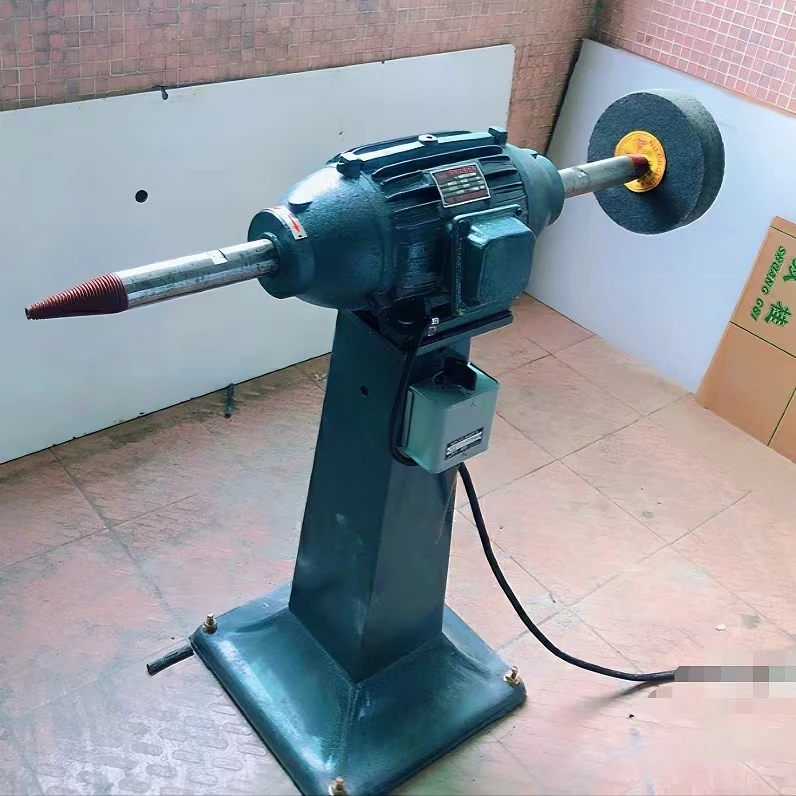 Two sharp heads single speed hand-grinding steel plastic cloth wheel buffing acrylic edge polishing polish polisher machine