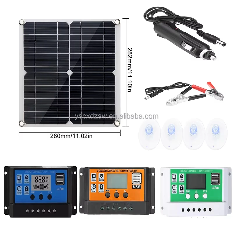 Portable 20w Monocrystalline Silicon Solar Panel Kit Outdoor Mppt Company