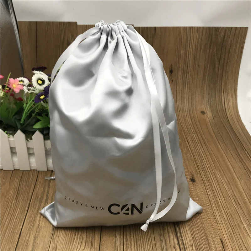 Gold Satin Wig Braids Packaging Bags, Underwear/Socks Storage Bag