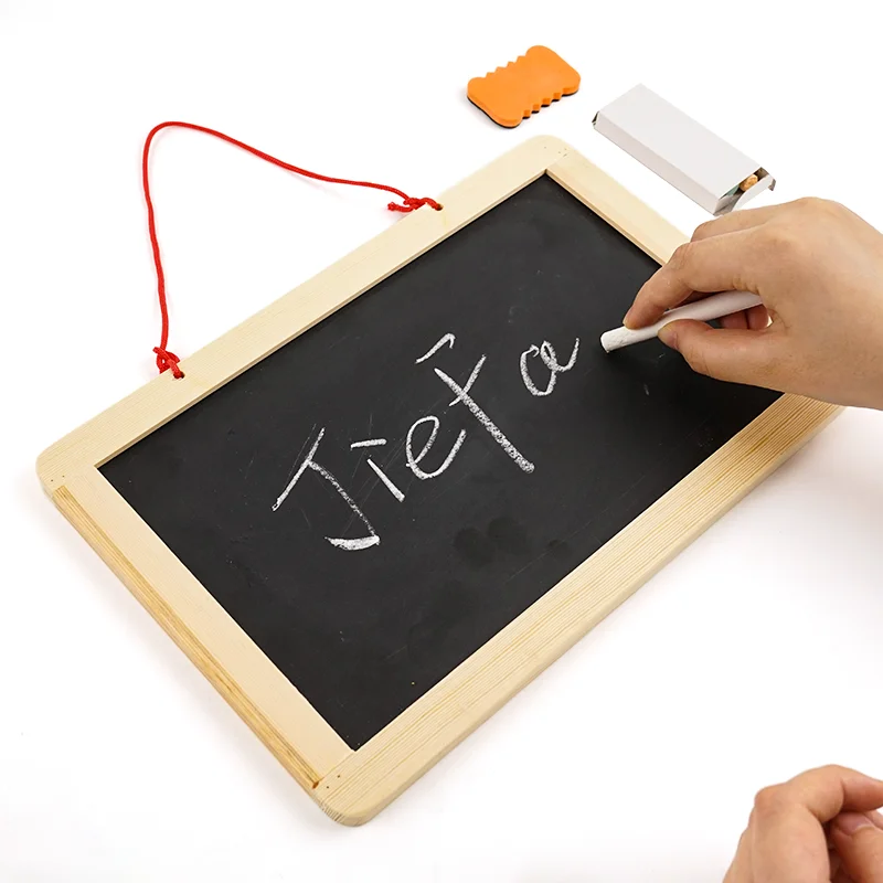 Small Cute Wooded Materials Magnetic Desktop Whiteboard Chalkboard For Classroom