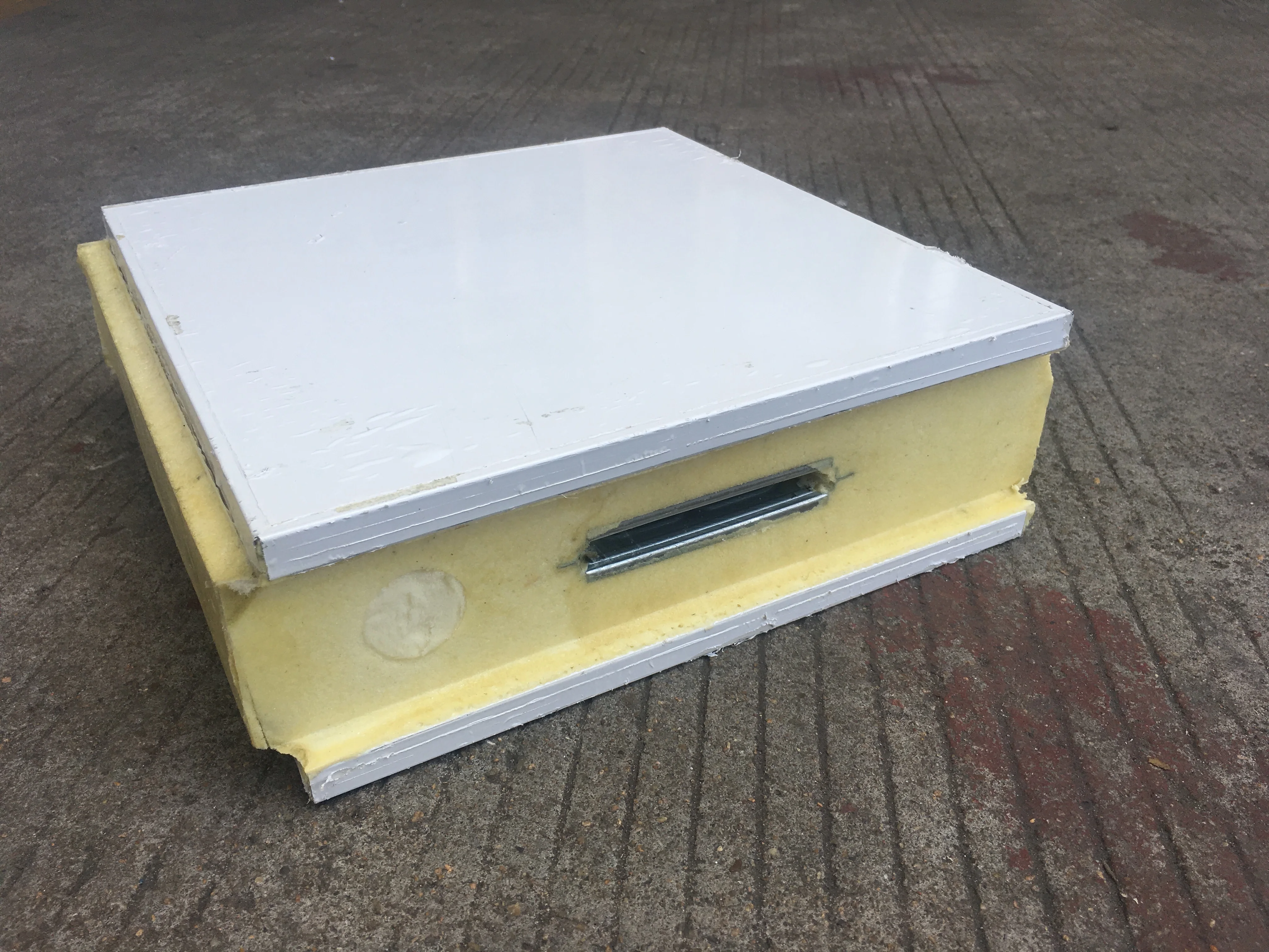 1ft by 1ft SAMPLE of 10cm Cold room PU sandwich panel price