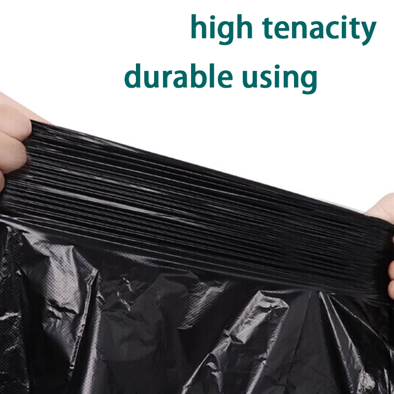 HENGLV Black Plastic Garbage Bags Household Heavy Duty Trash Bags 50 gallon 55 gallon 60 gallon Packaging Drum Liner Rubbish Bin Bag