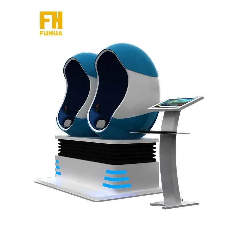 Crazy Egg 9d Virtual Reality Cinema 3 Dof Platform With Special Effects 2Seats Motion VR Egg Chair