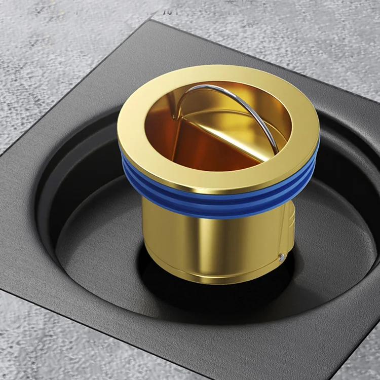 Easy installation anti odor floor drain core shower plug drain backflow prevent brass floor drain in Valves Sewer Core