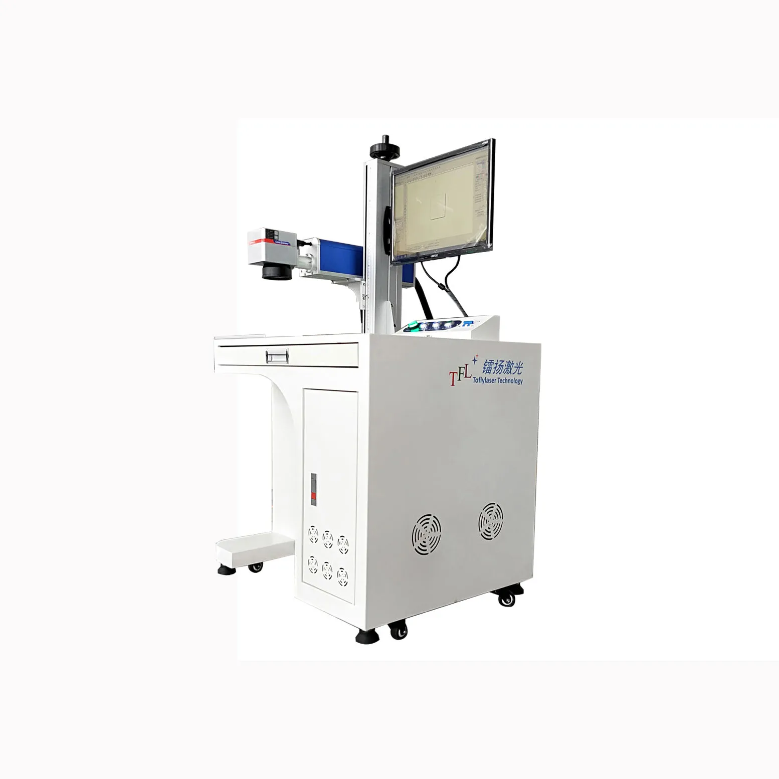 hot selling raycus fiber laser Logo Printing desktop 20W 30w 50w 70w mopa fiber laser marking machine