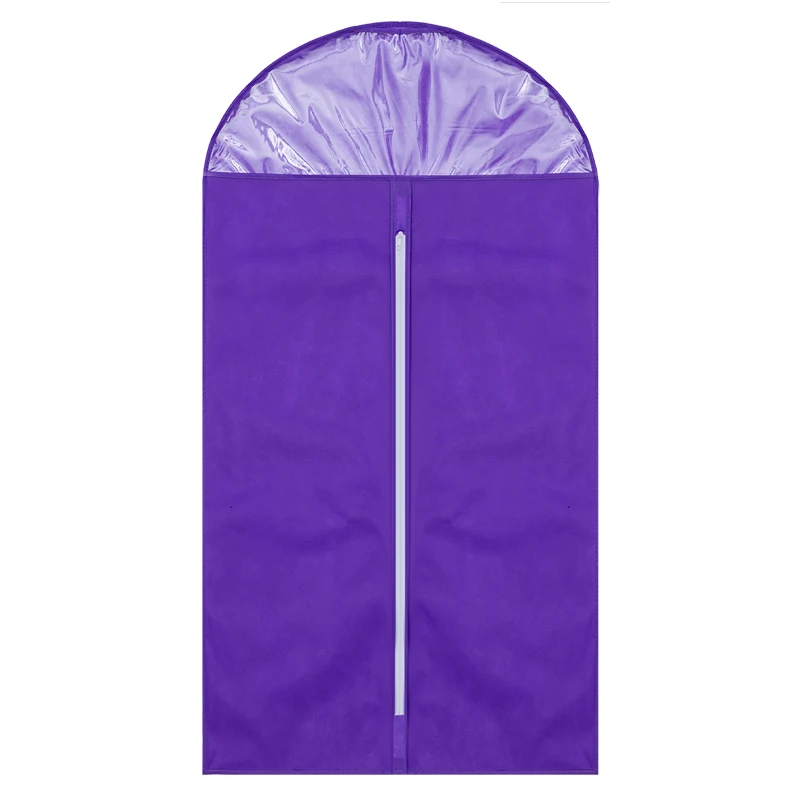 Andeya Cheap Zip Lock Cover Bag Dress Garment Bag Small Garment Bag Purple with Private Logo