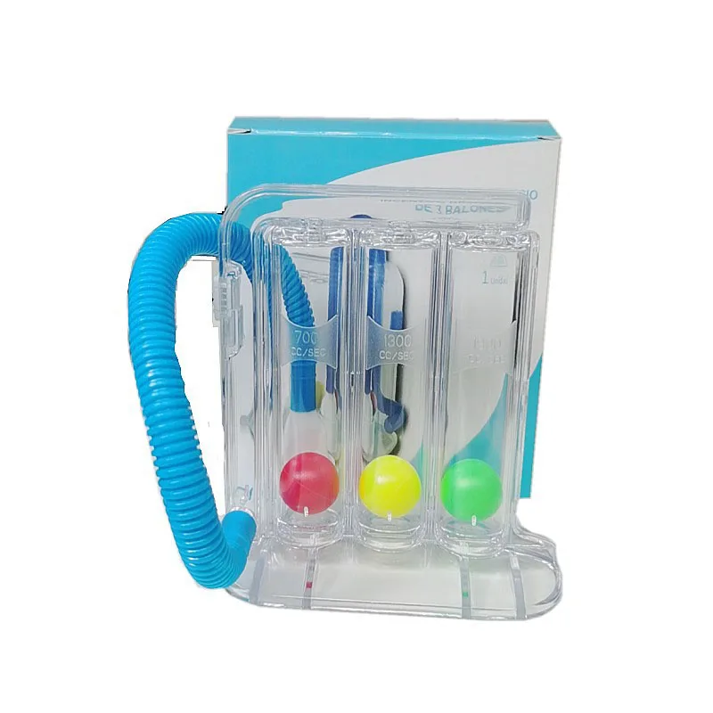 Factory Price 3 Ball Adjustable Breath Exerciser 1900cc Per Sec Lung Respiratory Training Device for Swimmers Elderly Patients