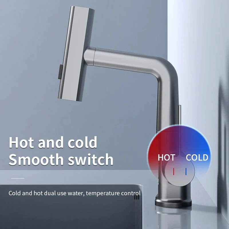 Innovative Rainfall Design Kitchen Tap Mixer LED Digital Display Temp Waterfall Kitchen Faucet