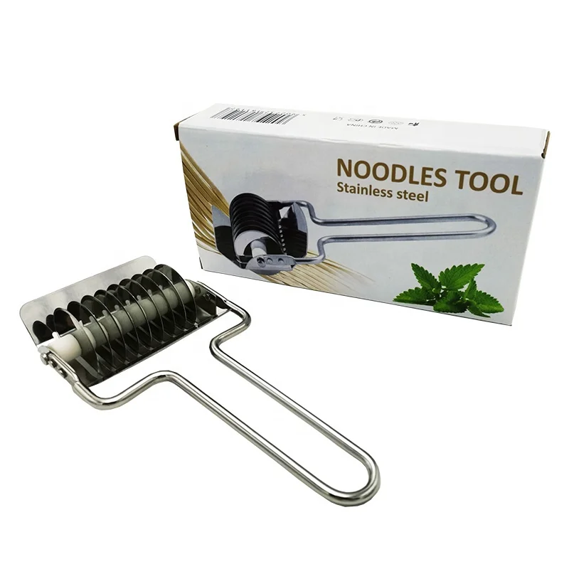 New Coming Food Grade Kitchen Baking Tools Stainless Steel Manual Noodle Knife Dough Pasta Pastry Cutter