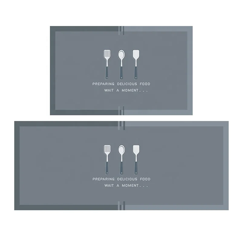 Kitchen floor mats household oil-absorbing non-slip mats home foot mats Nordic minimalist kitchen floor carpets