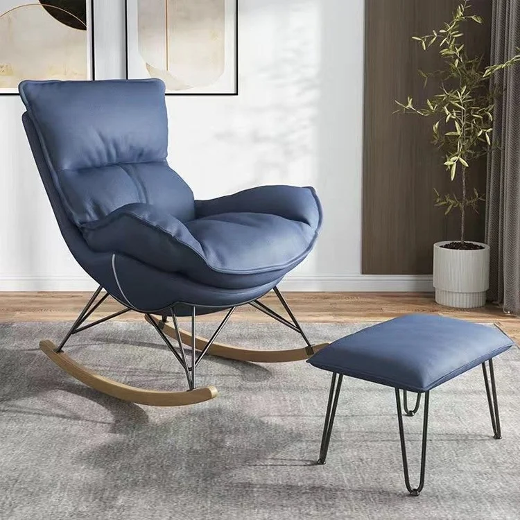 Factory customized living room furniture single bed chair reclining leisure leather sofa rocking lazy boy recliners
