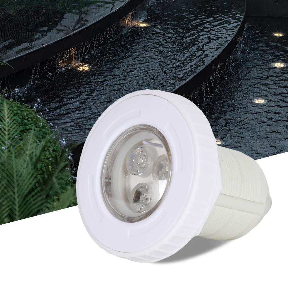 Plastic Ip68 Led Swimming Pool Light 3W Ac Dc 12V Rgb Mini Waterproof Lamps Underwater Lights