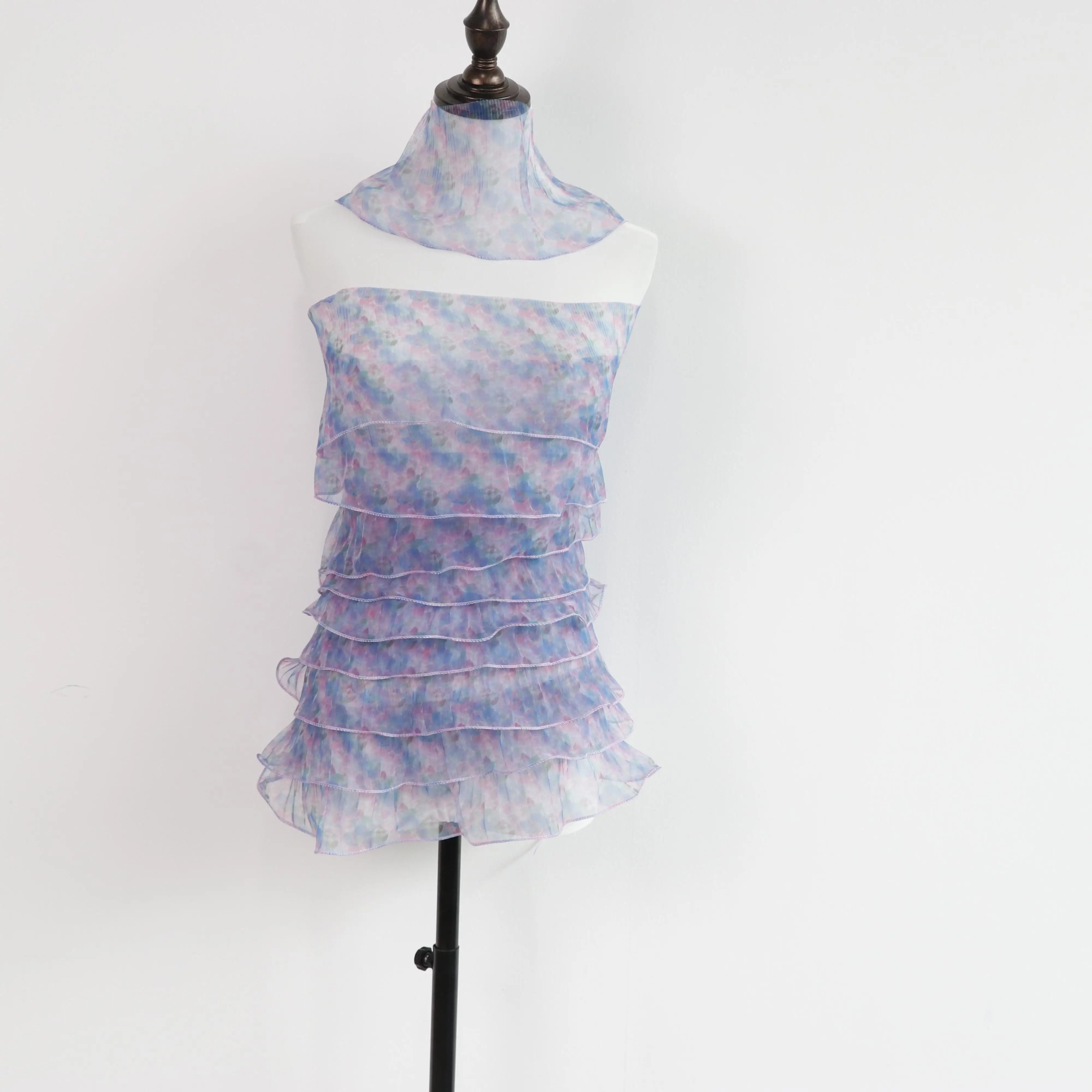 Рыболовная леска с замком, двухцветная Высококачественная сетчатая ткань из тюля, Переливающаяся ткань из органзы, кружевная отделка для платья