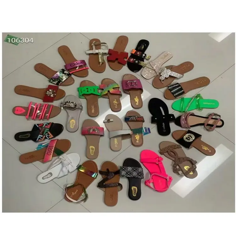 0.69 Dollar Model YH-KM001 Popular Hot China Wholesale Cheaper Price Different Slippers Shoes For Ladies