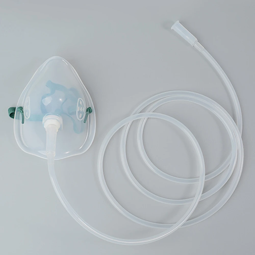 Replacement CPAP Nose Mask Oxygen Mask, Reusable Oxygen Mask with Elastic Straps, for Clinic Health Care Medical or Home