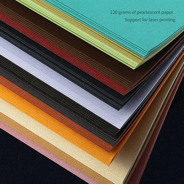 Fu Lam Stock 787*1092mm Double Sided Pearlescent Shimmer Coated Paper Pearl Shiny Craft Wrapping Paper