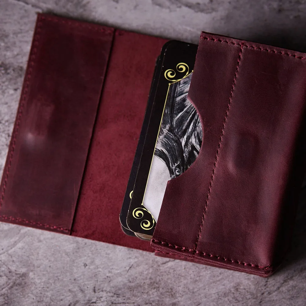 Leather tarot card holder, Tarot deck box, Personalized tarot card case