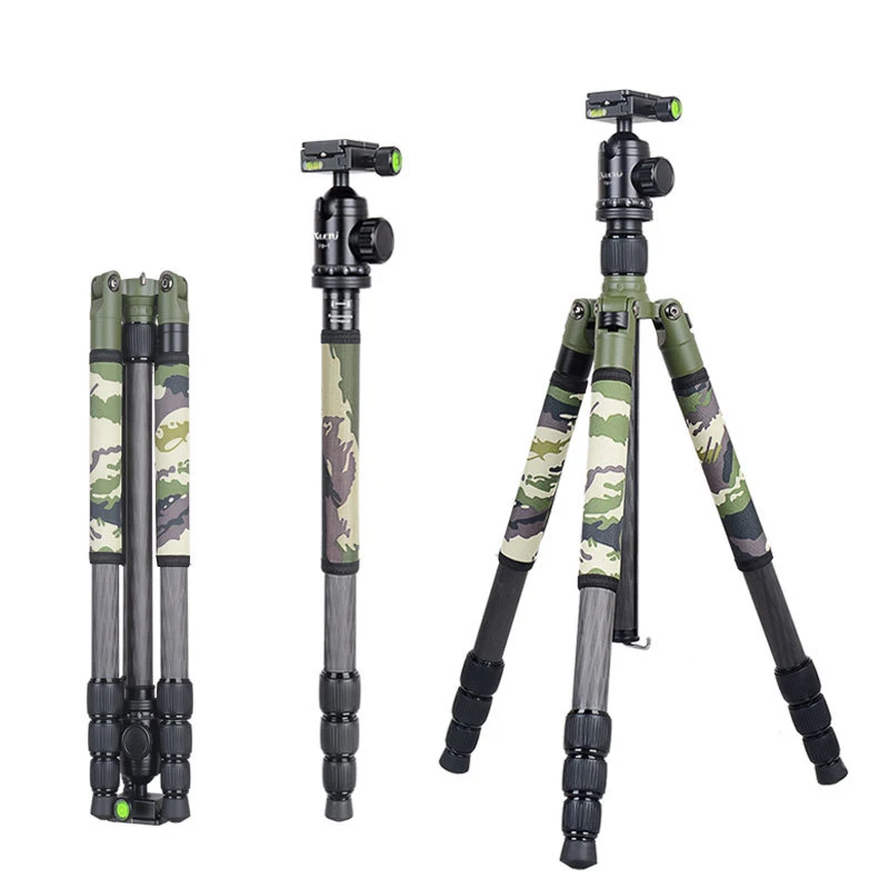 High Quality Outdoor  Retractable Portable Heavy Duty Twist Lock Tripod Carbon Fiber 1730MM