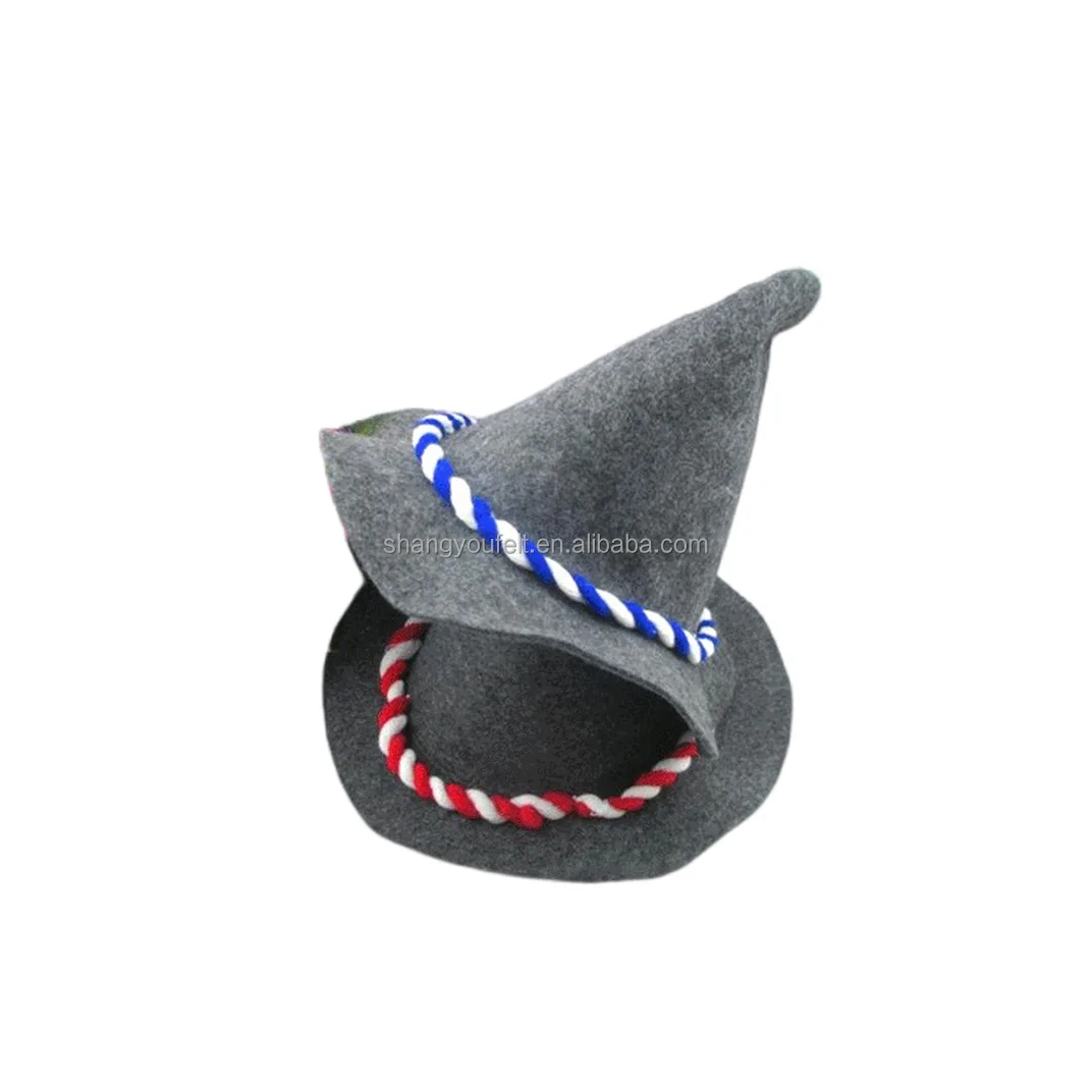 Oktoberfest carnival hats Felt Oktoberfest Peasant Hat German Style Erdinger Bavarian Hillbilly Oktoberfest Party Hat