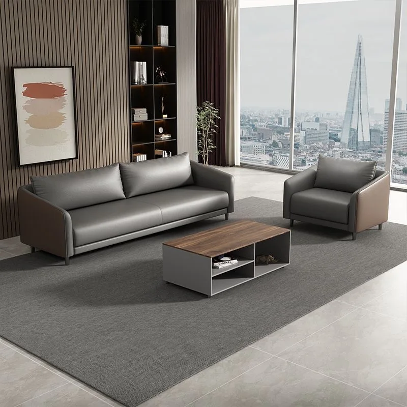 Chuang yue Modern Style Chesterfield Leather Office Sofa Set for School and Reception China Manufacturer Lounge Chair Sofas