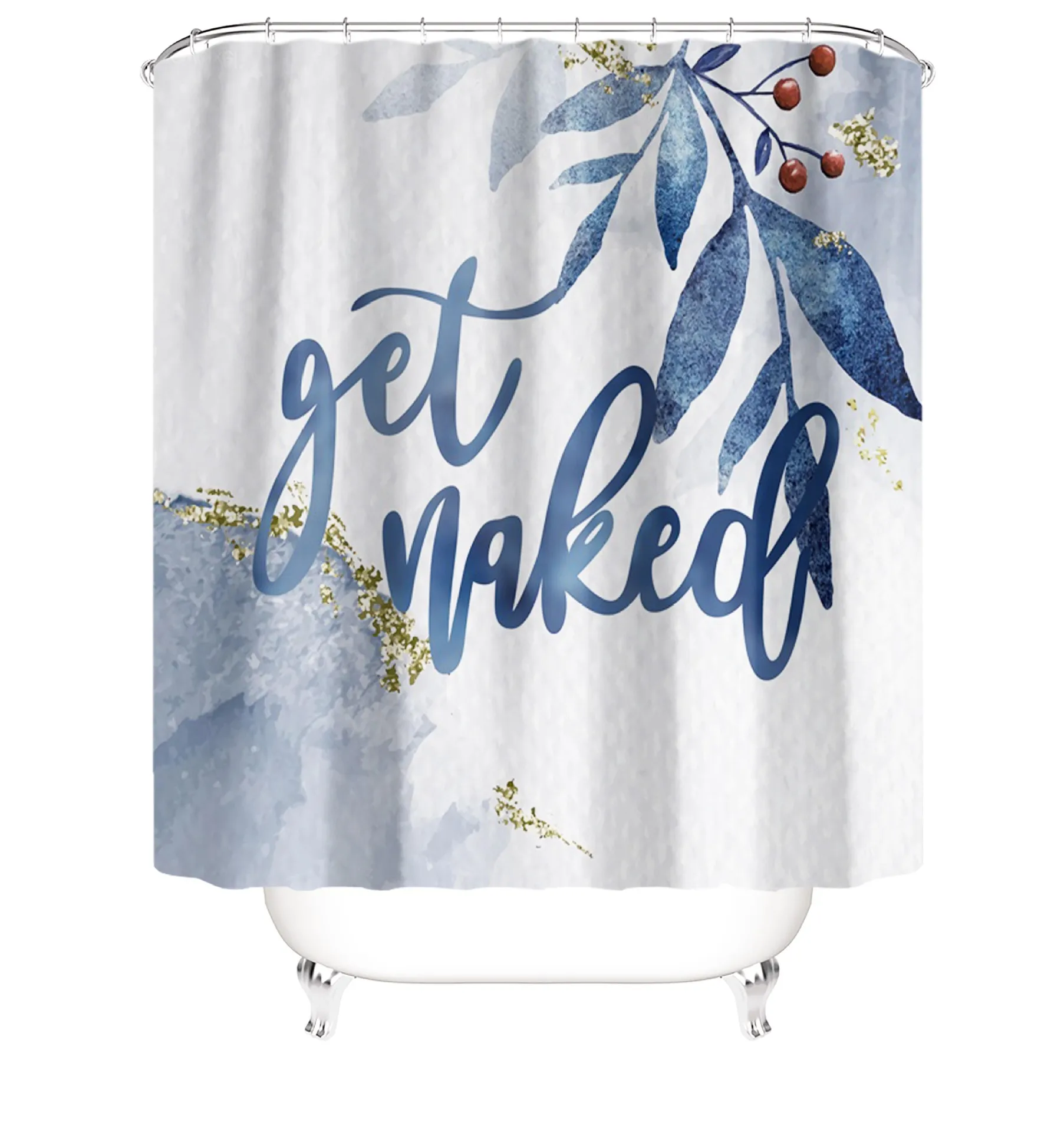 100% полиэстер ванная комната занавеска для душа 4 шт. набор 180x180 см водонепроницаемые занавески