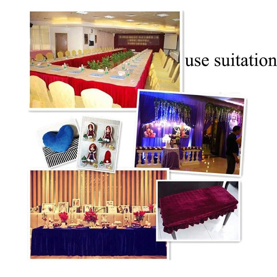 wholesale price per roll pano de fundo de veludo table cover velvet solid color curtain usage backdrop velvet fabric