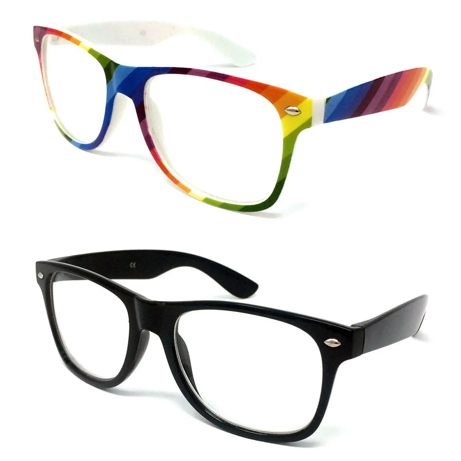KIDS Novelty CLEAR LENS Glasses Frames Boys Girls Fancy Dress Geek Nerd Party
