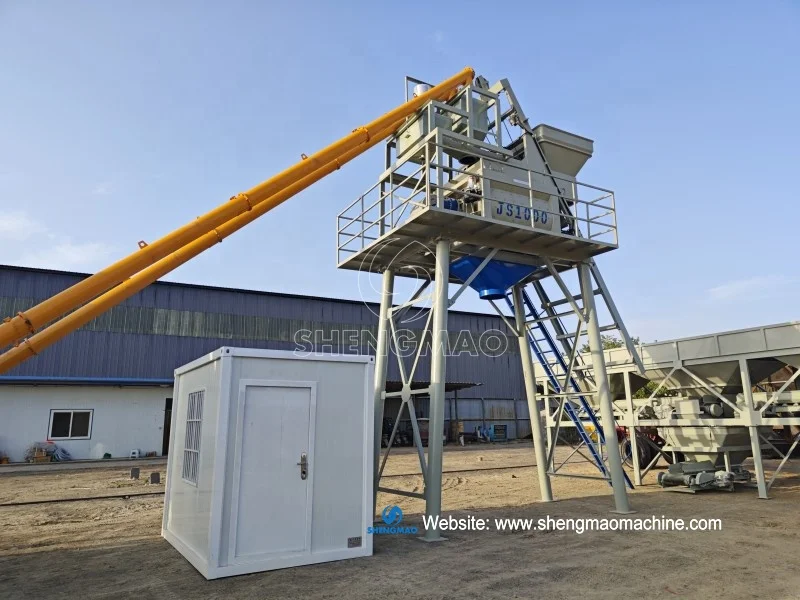 high quality  HZS50  concrete batching plant concrete mixing plant for ready mix concrete with china factory price
