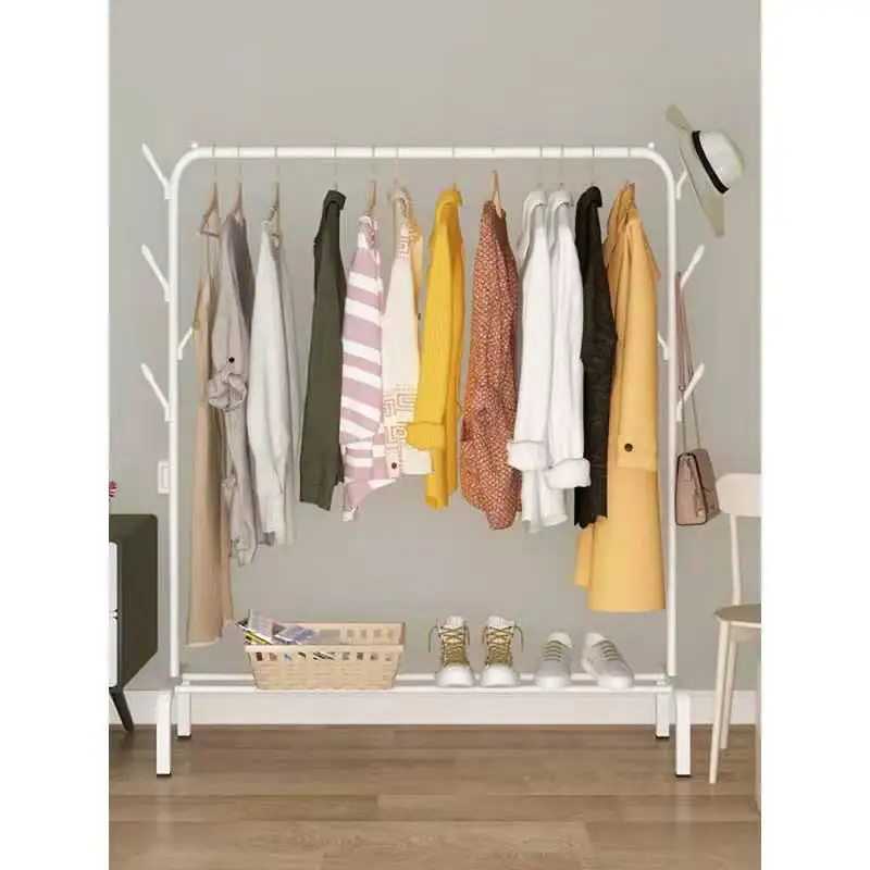 Hot Products Waterproof Clothes Garment Rack With Bottom Shelf For Home Standing Cloth Rack