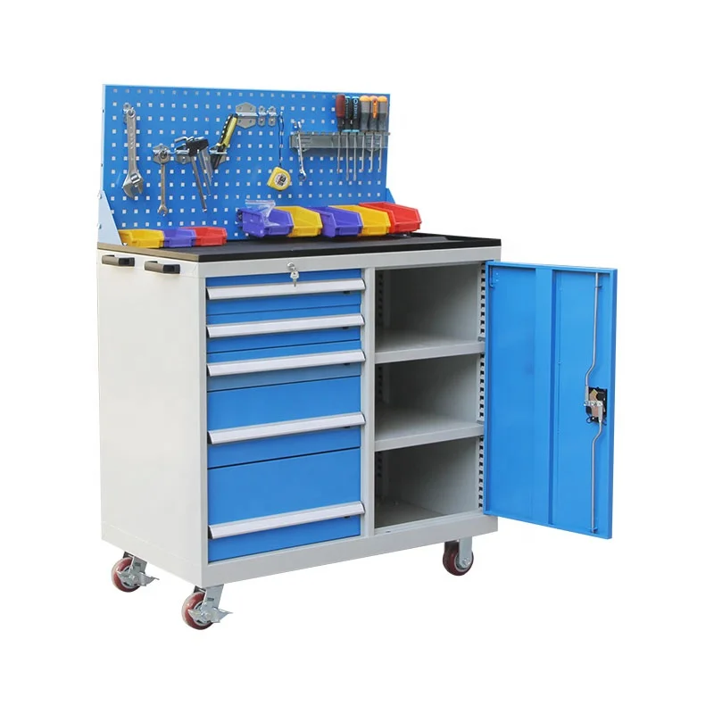 SH FENGHUI Heavy Duty Drawers Rolling Modular Tool Cart Steel Tool Trolley With Locking System For Workshop