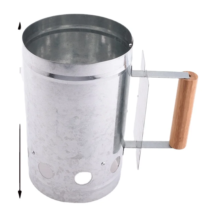 Высококачественный стартер для барбекю с большим углем, стартер для барбекю с угольной ручкой из пластика