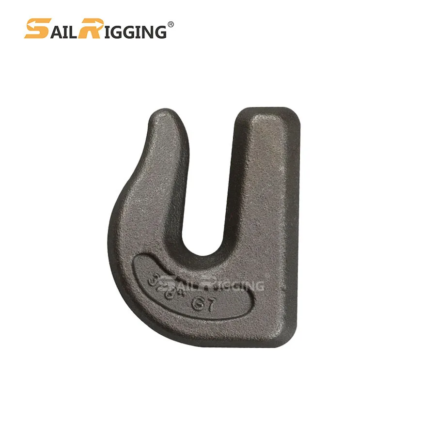 3/8' Weld-On Clevis Grab Hook 6600lbs Heavy Duty Forged Weldable Grab Chain Hook For Trailer Truck Flatbed Trailer