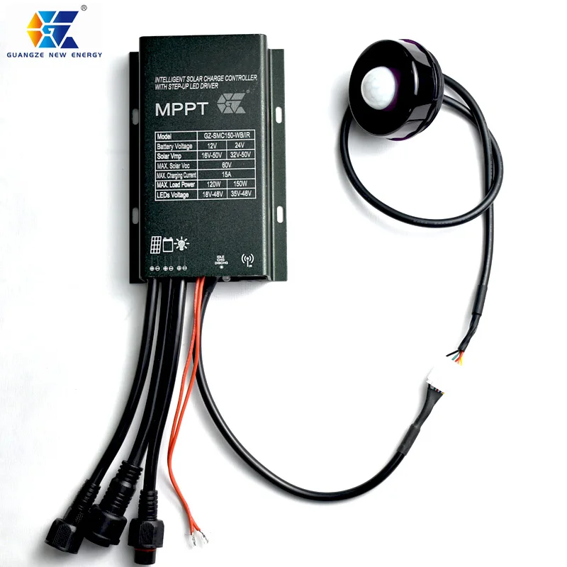 Gloss SMC Series 12V/24V Solar Street Light Controller Max PV Voltage 36V Solare Systems with IR Sensor