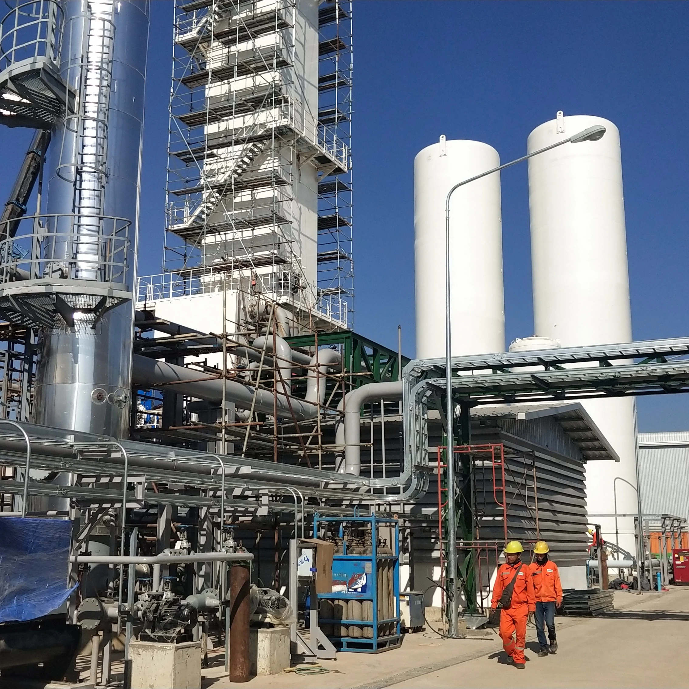 On site cryogenic air separation unit ASU for Oxygen Nitrogen Argon