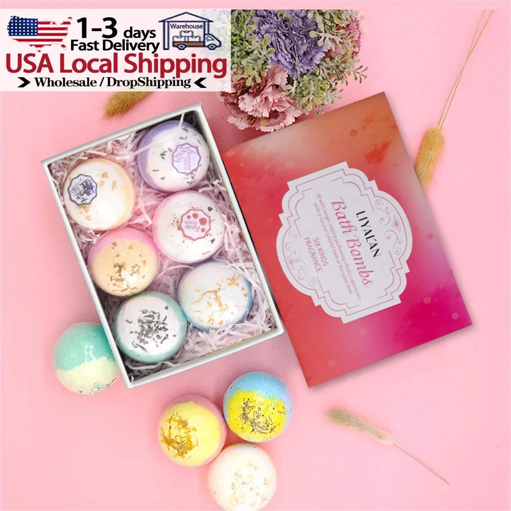 Собственная Марка MSDS Бомбочки для ванны Fizzies 100% натуральные ингредиенты травяной лепесток Радуга бомбочка для ванны подарочный набор
