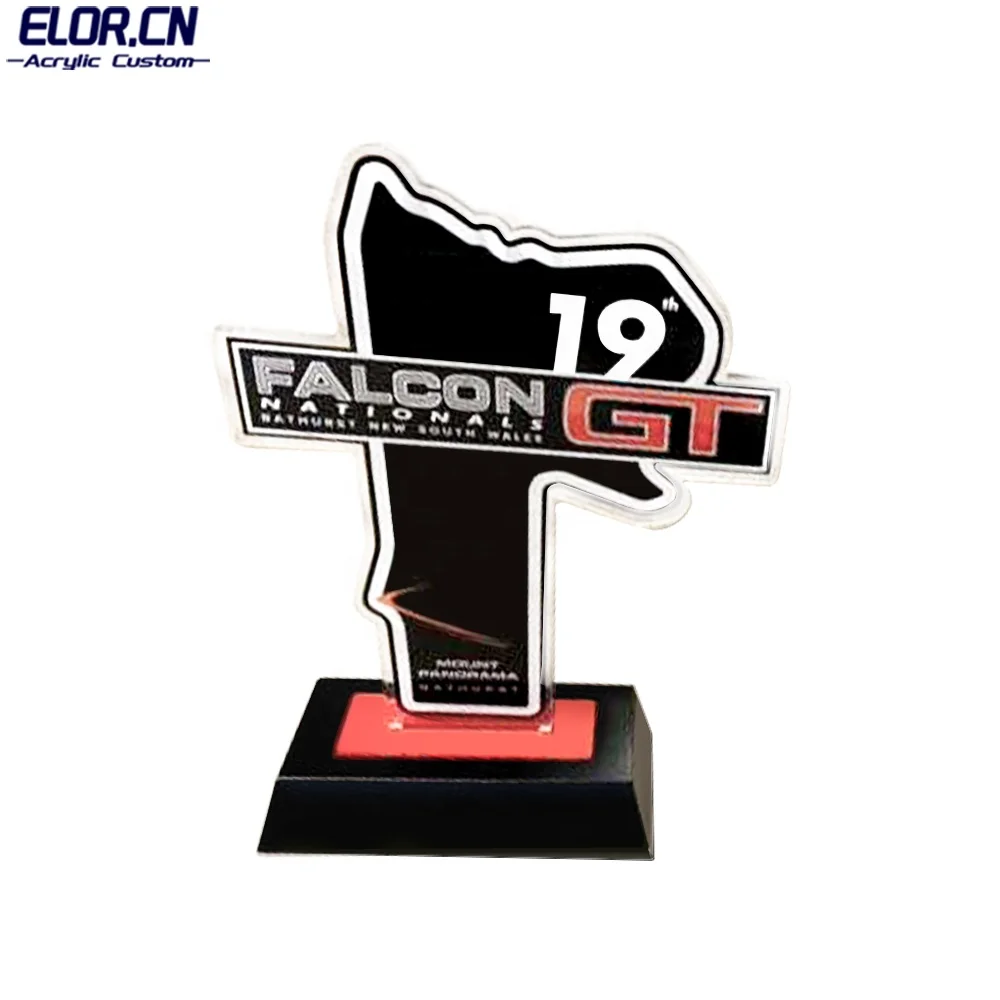 Specializing In Manufacturing Customized Medals Of Various Map Shapes Acryl Awards Colorful UV Printing