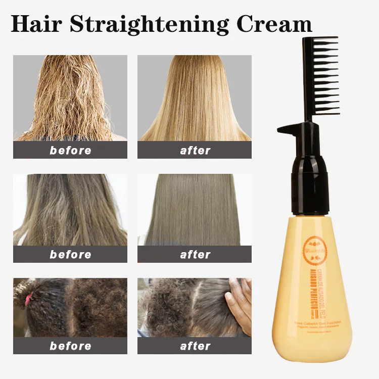 China Manufacturer Best Hair Straightening Cream With Comb Private Label Natural Hair Straightening Hair Relaxer Cream