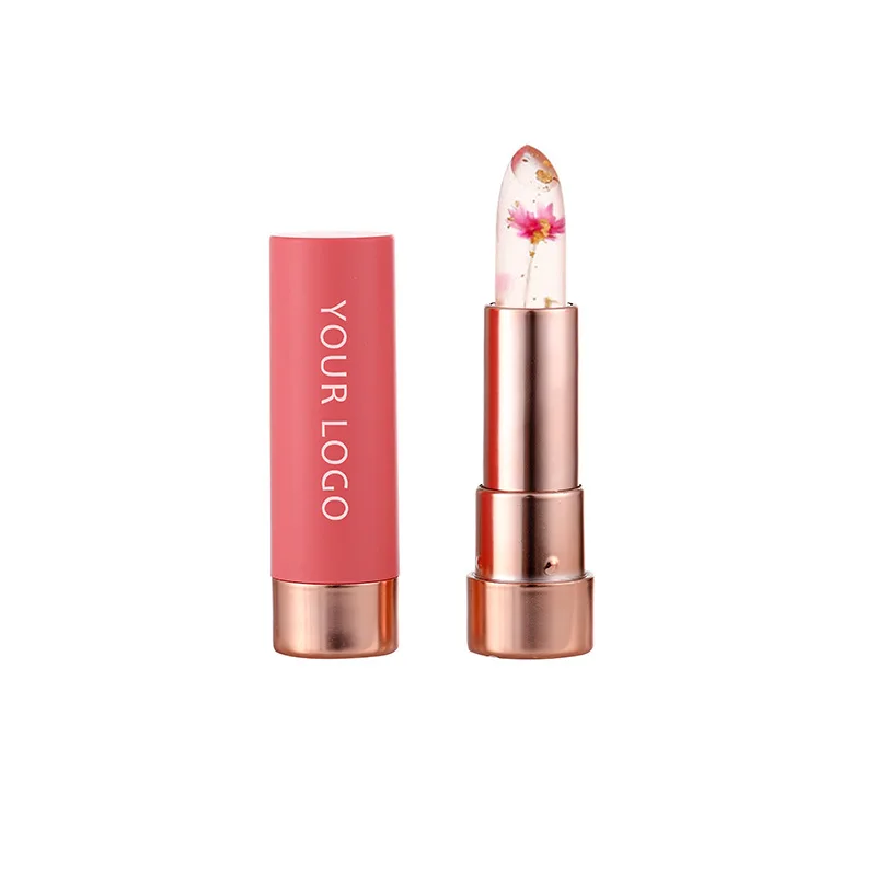 Dried Flower Jelly Color Lipstick Clear Flower Moisturizing Warm Lip Balm Wholesale
