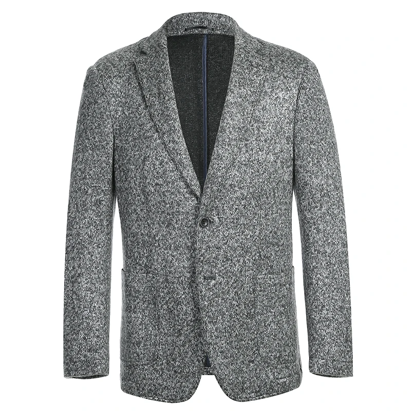 
Knitting fabric Fashion Blazer for men two button single-breasted blazer half lined Business suit jacket made in china 