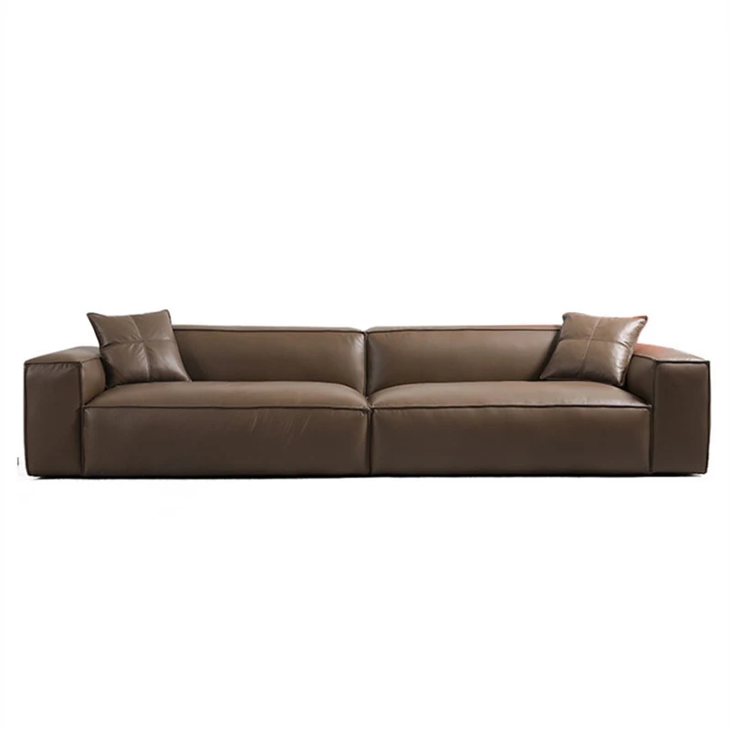 Fashion  design Leather Sofas Living Room Furniture Lounge Suite Genuine Leather Sofa Set