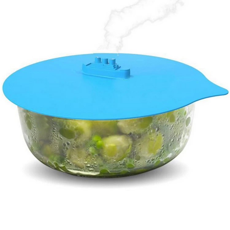 3 piece kitchen cooking silicone food cover round shape steam ship silicone pot lids set for bowl pan