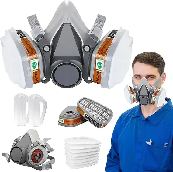 Protective Air Pollution Anti Particulate Formaldehyde Toxic Respirator 6200 Half face Mask