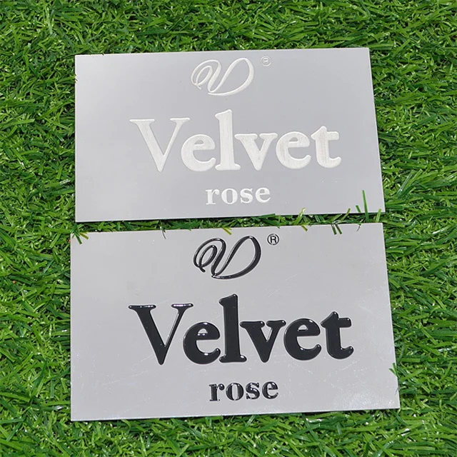 Custom Stainless Steel Labels with Engraved Metal Mirror Surface for Brand Strength and Gift Giving for Product Brands Logos