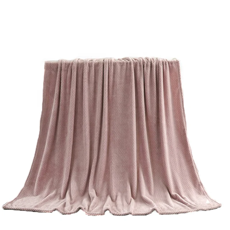 
Pineapple blanket good sell super soft grid blanket wholesale cozy plaid blanket 