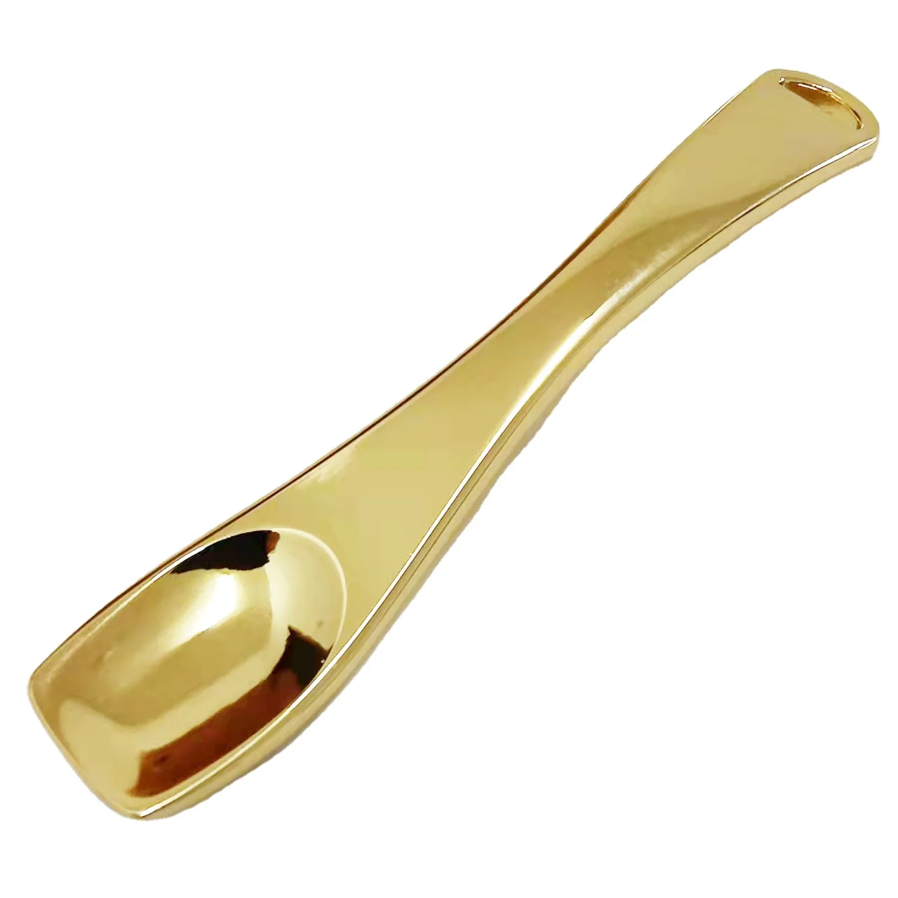 Металлические изогнутые маленькие Косметические Ложки, компактная многоразовая Косметическая лопатка, ложка для смешивания лица