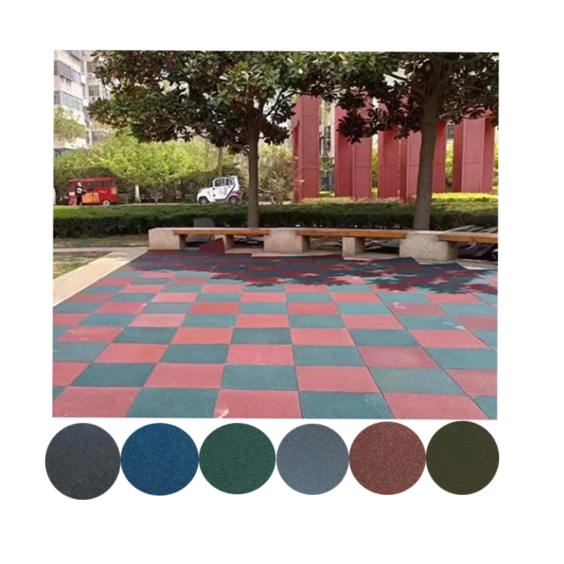 Anti-Slip Outdoor Playground Garden Walkway Park Yard Gym Safety Rubber Floor Tile Mats